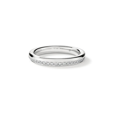 HEARTS ON FIRE 'BARRE' 18CT WHITE GOLD PAVE DIAMOND BAND