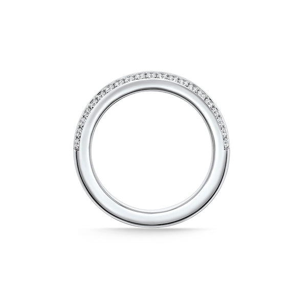 HEARTS ON FIRE 'BARRE' 18CT WHITE GOLD PAVE DIAMOND BAND (Image 3)