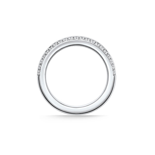 HEARTS ON FIRE 'BARRE' 18CT WHITE GOLD PAVE DIAMOND BAND (Image 3)