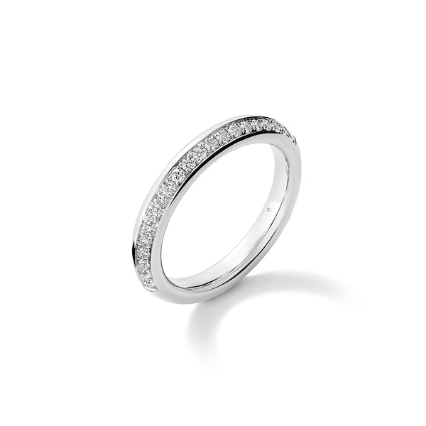 HEARTS ON FIRE 'BARRE' 18CT WHITE GOLD PAVE DIAMOND BAND (Image 2)