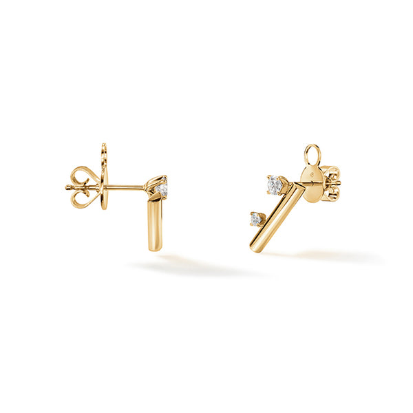 HEARTS ON FIRE 'BARRE' 18CT YELLOW GOLD FLOATING DIAMOND CLIMBER EARRINGS (Image 2)