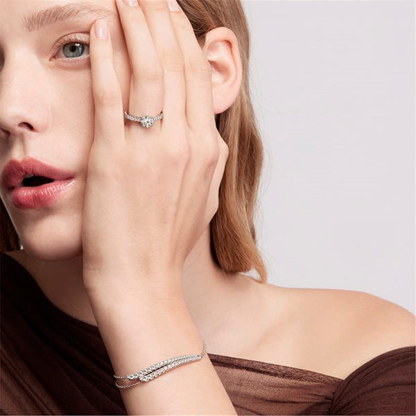 HEARTS ON FIRE VELA 18CT WHITE GOLD FRENCH CUT DIAMOND BRACELET (Image 3)
