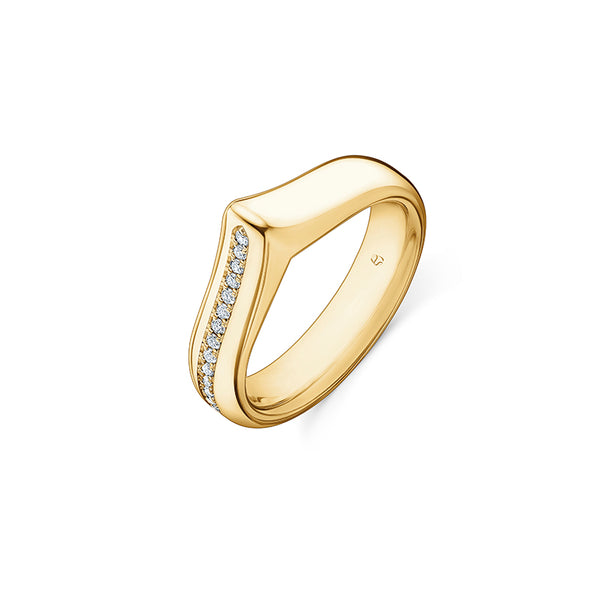 HEARTS ON FIRE 'LU' 18CT YELLOW GOLD DIAMOND BAND (Image 1)