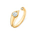 HEARTS ON FIRE 'LU' 18CT YELLOW GOLD OPEN DIAMOND DROPLET RING (Thumbnail 1)