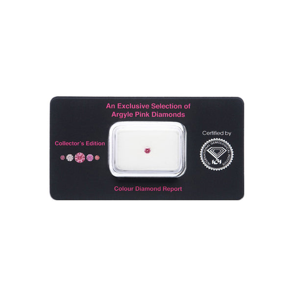0.05CT FANCY DEEP ORANGE PINK /I1 ROUND BRILLIANT CUT LOOSE ARGYLE PINK DIAMOND  IGI COLLECTORS EDITION (Image 2)