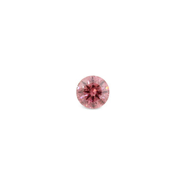 0.05CT FANCY DEEP ORANGE PINK /I1 ROUND BRILLIANT CUT LOOSE ARGYLE PINK DIAMOND  IGI COLLECTORS EDITION
