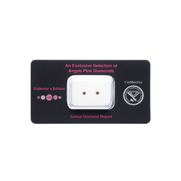 0.08CT = 2 FANCY DEEP PINK /SI1 ROUND BRILLIANT CUT LOOSE ARGYLE PINK DIAMOND IGI COLLECTORS EDITION (Image 2)