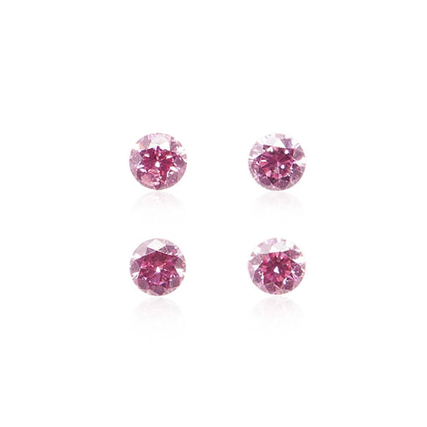 0.17CT x 4 FANCY INTENSE PURPLISH PINK IPP/I1 ROUND BRILLIANT CUT LOOSE ARGYLE PINK DIAMOND IGI COLLECTORS EDITION (Image 1)