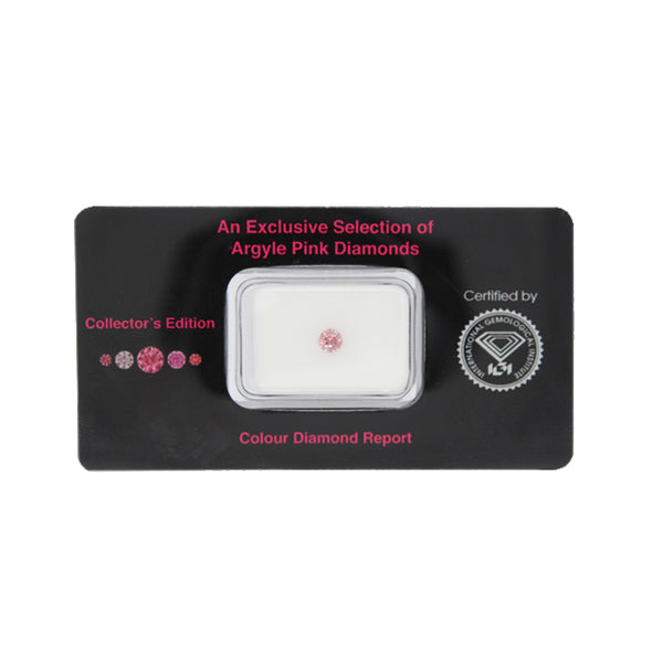 0.14CT FIP/SI2 ROUND BRILLIANT CUT ARGYLE PINK DIAMOND - IGI COLLECTORS EDITION (Image 2)