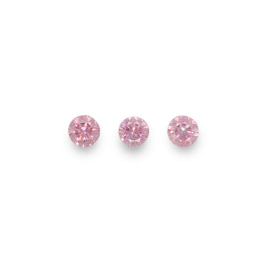 0.14CT = 3 X FANCY PINK/VVS1 ROUND BRILLIANT CUT ARGYLE PINK DIAMONDS - IGI COLLECTORS EDITION