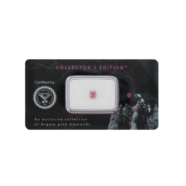 0.38CT FANCY INTENSE PINK/VS2 EMERALD CUT ARGYLE PINK DIAMOND - IGI COLLECTORS EDITION (Image 2)
