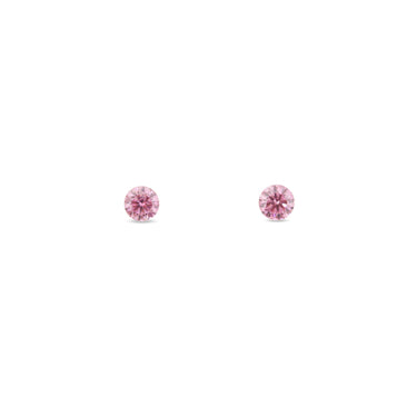 0.12CT = 2 FANCY VIVID PURPLISH PINK/SI2 ROUND BRILLIANT CUT ARGYLE PINK DIAMONDS - IGI COLLECTORS EDITION