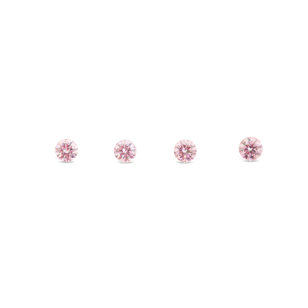 0.16CT = 4 FANCY PINK-FANCY PURPLISH PINK/VS1 ROUND BRILLIANT CUT ARGYLE PINK DIAMONDS IGI COLLECTORS EDITION (Image 1)