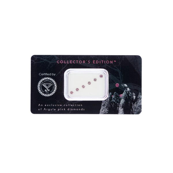 0.25CT = 6 FANCY PINK -FANCY PURPLISH PINK/SI2 ROUND BRILLIANT CUT ARGYLE PINK DIAMONDS IGI COLLECTORS EDITION (Image 2)