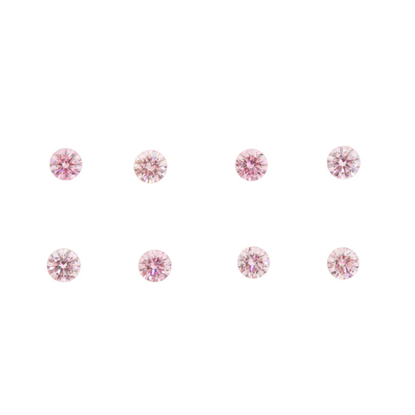0.32CT = 8 FANCY PURPLISH PINK-FANCY PINK/SI1 ROUND BRILLIANT CUT ARGYLE PINK DIAMONDS IGI COLLECTORS EDITION (Image 1)