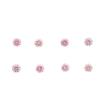 0.32CT = 8 FANCY PURPLISH PINK-FANCY PINK/SI1 ROUND BRILLIANT CUT ARGYLE PINK DIAMONDS IGI COLLECTORS EDITION
