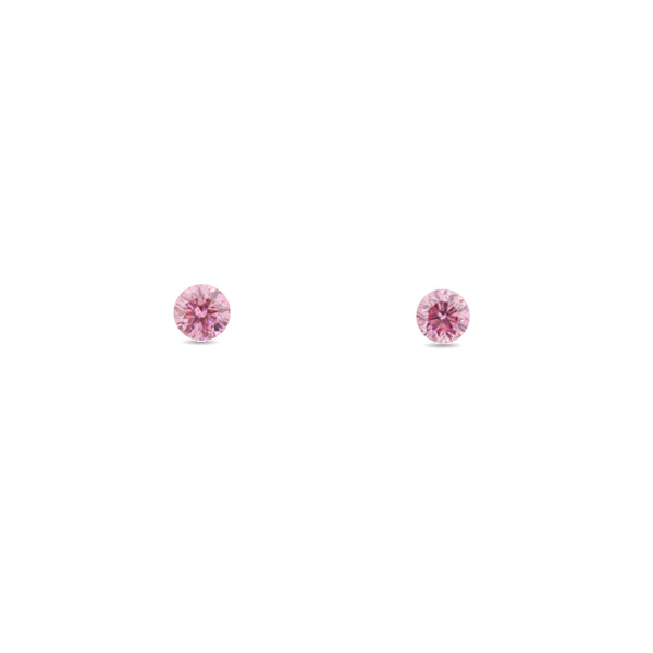 0.09CT =2 FANCY VIVID PURPLISH PINK/VS2 ROUND BRILLIANT CUT ARGYLE PINK DIAMONDS IGI COLLECTORS EDITION TENDER MELEE (Image 1)