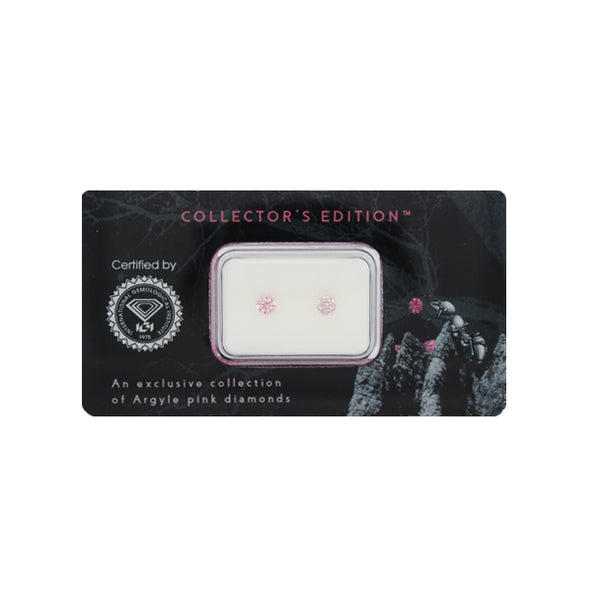 0.24CT = 2 X FANCY PINK/SI1 ROUND BRILLIANT CUT ARGYLE PINK DIAMONDS - IGI COLLECTORS EDITION (Image 2)