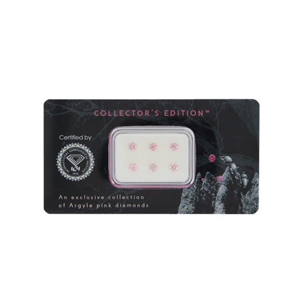 0.40CT = 6 X FANCY INTENSE PINK/SI1 ROUND BRILLIANT CUT ARGYLE PINK DIAMONDS - IGI COLLECTORS EDITION (Image 2)