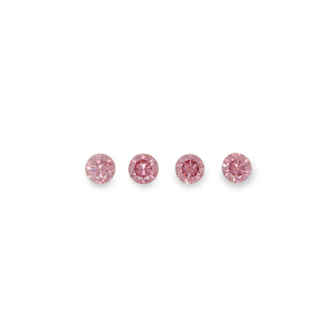 0.17CT = 4 X FANCY INTENSE PINK/SI2 ROUND BRILLIANT CUT ARGYLE PINK DIAMONDS - IGI COLLECTORS EDITION TENDER MELEE