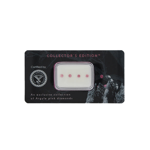 0.17CT = 4 X FANCY INTENSE PINK/SI2 ROUND BRILLIANT CUT ARGYLE PINK DIAMONDS - IGI COLLECTORS EDITION TENDER MELEE (Image 2)