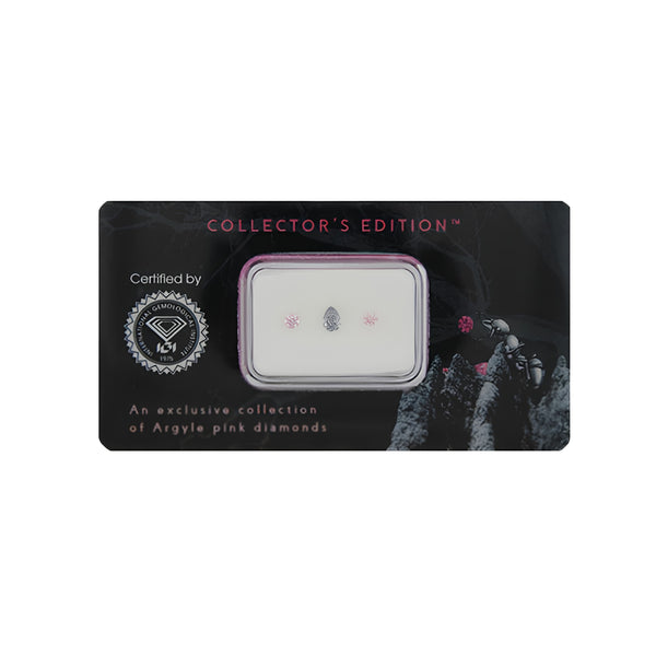 0.19CT = 3 X FANCY PINK-FANCY GREY BLUE/SI1 PEARSHAPED/ROUND BRILLIANT CUT ARGYLE PINK DIAMONDS - IGI COLLECTORS EDITION (Image 2)