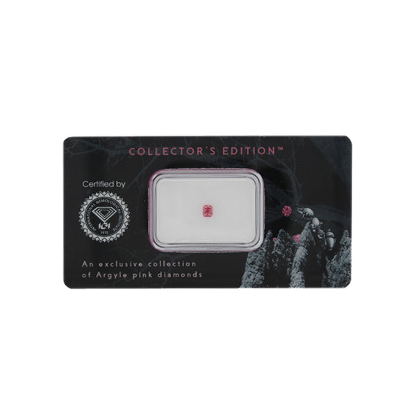 0.13CT FANCY VIVID PURPLISH PINK/SI1 RADIANT CUT ARGYLE PINK DIAMOND - IGI COLLECTORS EDITION (Image 2)
