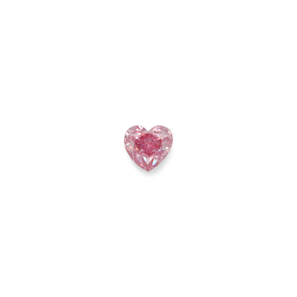 0.13CT FANCY VIVID PURPLISH PINK/SI1 HEART SHAPED ARGYLE PINK DIAMOND - IGI COLLECTORS EDITION (Image 1)