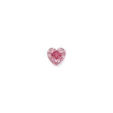 0.13CT FANCY VIVID PURPLISH PINK/SI1 HEART SHAPED ARGYLE PINK DIAMOND - IGI COLLECTORS EDITION