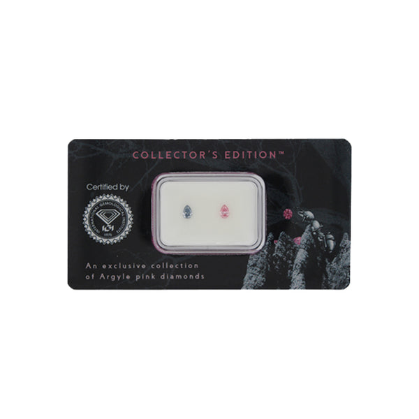0.15CT = 2 X FANCY INTENSE PINK-FANCY INTENSE GREYISH BLUE/VS2 PEAR SHAPED ARGYLE PINK DIAMONDS - IGI COLLECTORS EDITION (Image 2)