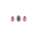 0.22CT = 3 X FANCY INTENSE PINK (X2)-FANCY INTENSE BLUEISH GREY/SI1 PEAR SHAPED ARGYLE PINK DIAMONDS - IGI COLLECTORS EDITION (Thumbnail 1)