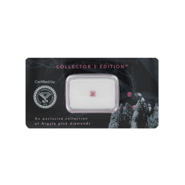 0.23CT FANCY INTENSE PURPLE PINK/SI2 CUSHION CUT ARGYLE PINK DIAMOND - IGI COLLECTORS EDITION (Image 2)