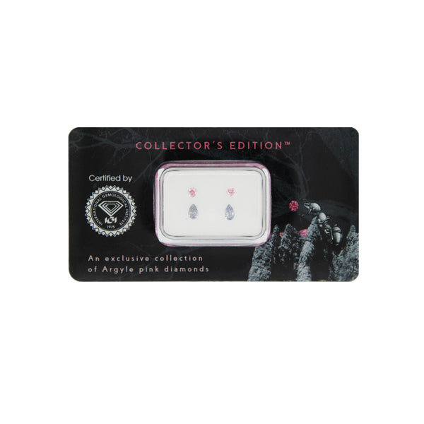 0.29CT = 4 X PEAR SHAPE/GREY BLUE AND HEART SHAPE/FANCY PINK ARGYLE PINK DIAMONDS - IGI COLLECTORS EDITION (Image 2)