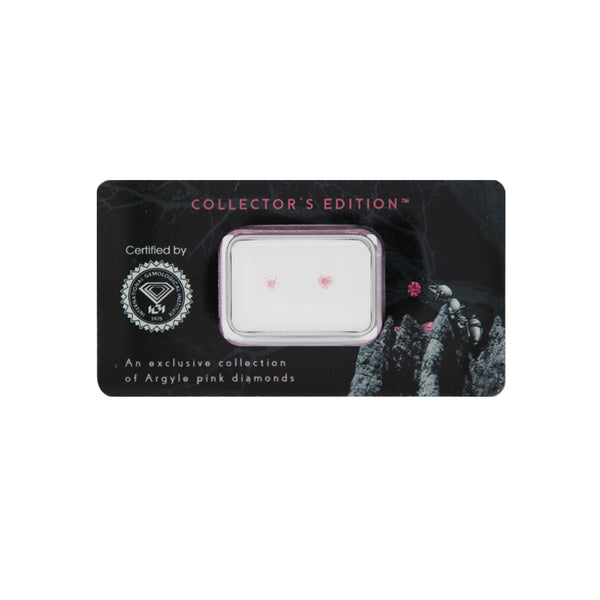 0.13CT = 2 FANCY PINK HEART MODIFIED BRILLIANT CUT ARGYLE PINK DIAMONDS - IGI COLLECTORS EDITION (Image 2)