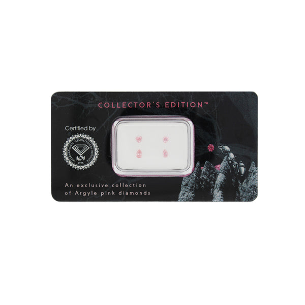 4 X FANCY PINK/SI1 HEART SHAPE AND PEAR SHAPE ARGYLE PINK DIAMONDS - IGI COLLECTORS EDITION (Image 2)