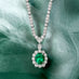 PLATINUM & 18CT WHITE GOLD 2.80CT COLOMBIAN EMERALD & DIAMOND NECKLACE (Thumbnail 3)
