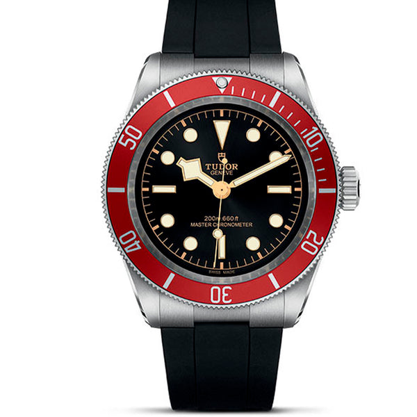 TUDOR BLACK BAY 41MM UNIDIRECTIONAL BEZEL BLACK ON RUBBER BLACK STRAP (Image 1)