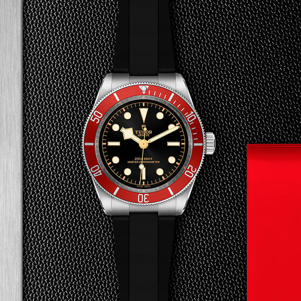 TUDOR BLACK BAY 41MM UNIDIRECTIONAL BEZEL BLACK ON RUBBER BLACK STRAP (Image 2)