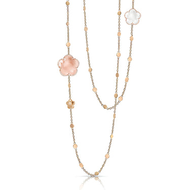 PASQUALE BRUNI BON TON PINK & WHITE QUARTZ & DIAMOND NECKLACE