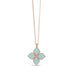 ROBERTO COIN 'PRINCESS FLOWER' 18CT ROSE & WHITE GOLD TURQUOISE & DIAMOND NECKLACE (Thumbnail 1)