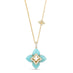 ROBERTO COIN VENETIAN PRINCESS 18CT YELLOW GOLD AMAZONITE & DIAMOND NECKLACE (Thumbnail 1)