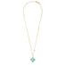 ROBERTO COIN VENETIAN PRINCESS 18CT YELLOW GOLD AMAZONITE & DIAMOND NECKLACE (Thumbnail 2)
