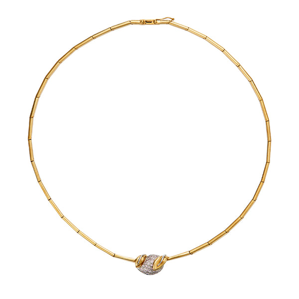18CT YELLOW GOLD AND 18CT WHITE GOLD ARGYLE PINK DIAMOND NECKLET (Image 1)