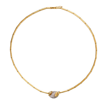 18CT YELLOW GOLD AND 18CT WHITE GOLD ARGYLE PINK DIAMOND NECKLET