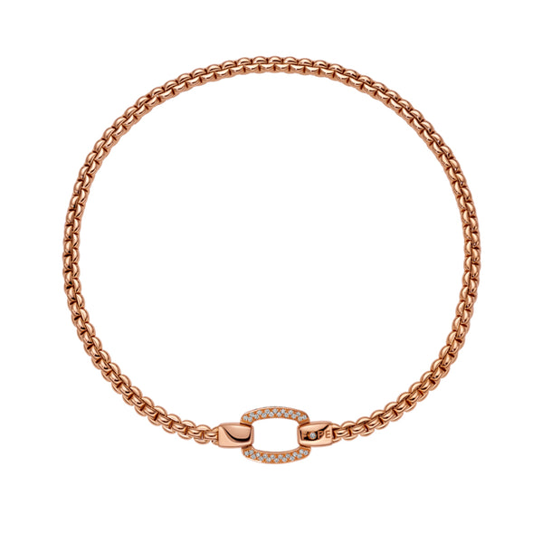 FOPE EKA FLEX'IT 18CT ROSE GOLD DIAMOND NECKLACE (Image 1)