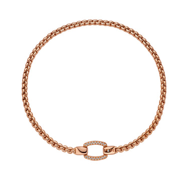 FOPE EKA FLEX'IT 18CT ROSE GOLD DIAMOND NECKLACE