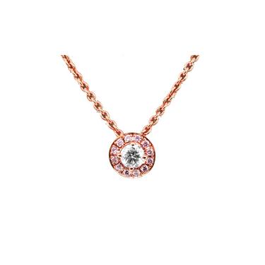 0.23CT ARGYLE PINK DIAMOND PENDANT SET IN 18CT ROSE GOLD