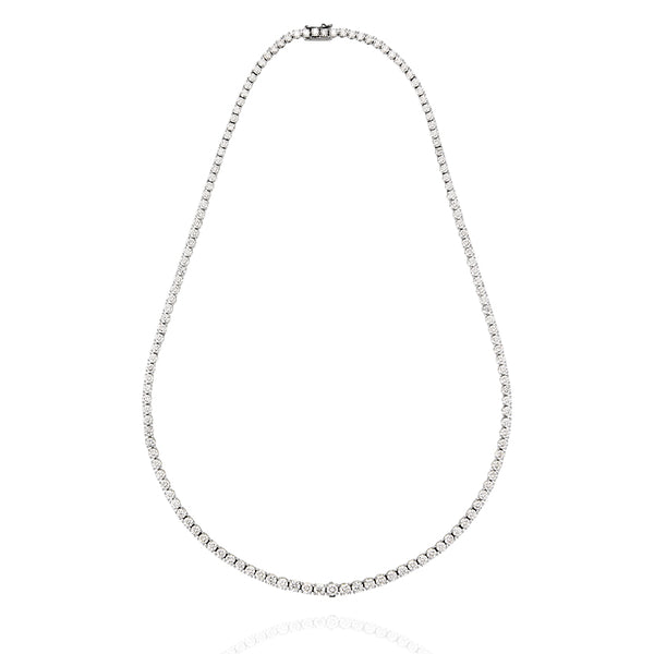 PLATINUM & 18CT WHITE GOLD 10.06CT DIAMOND LINE NECKLACE (Image 1)