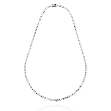 PLATINUM & 18CT WHITE GOLD 10.06CT DIAMOND LINE NECKLACE