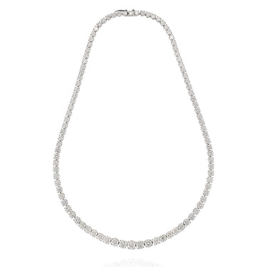 PLATINUM & 18CT WHITE GOLD 22.96CT GRADUATED DIAMOND LINE NECKLACE